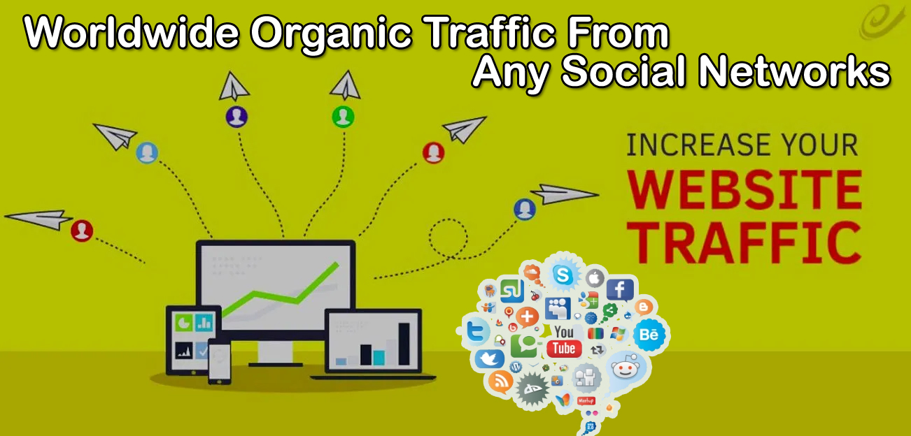 Worldwide Organic Traffic Visitors from Any Social Networks for Your Website Ranking