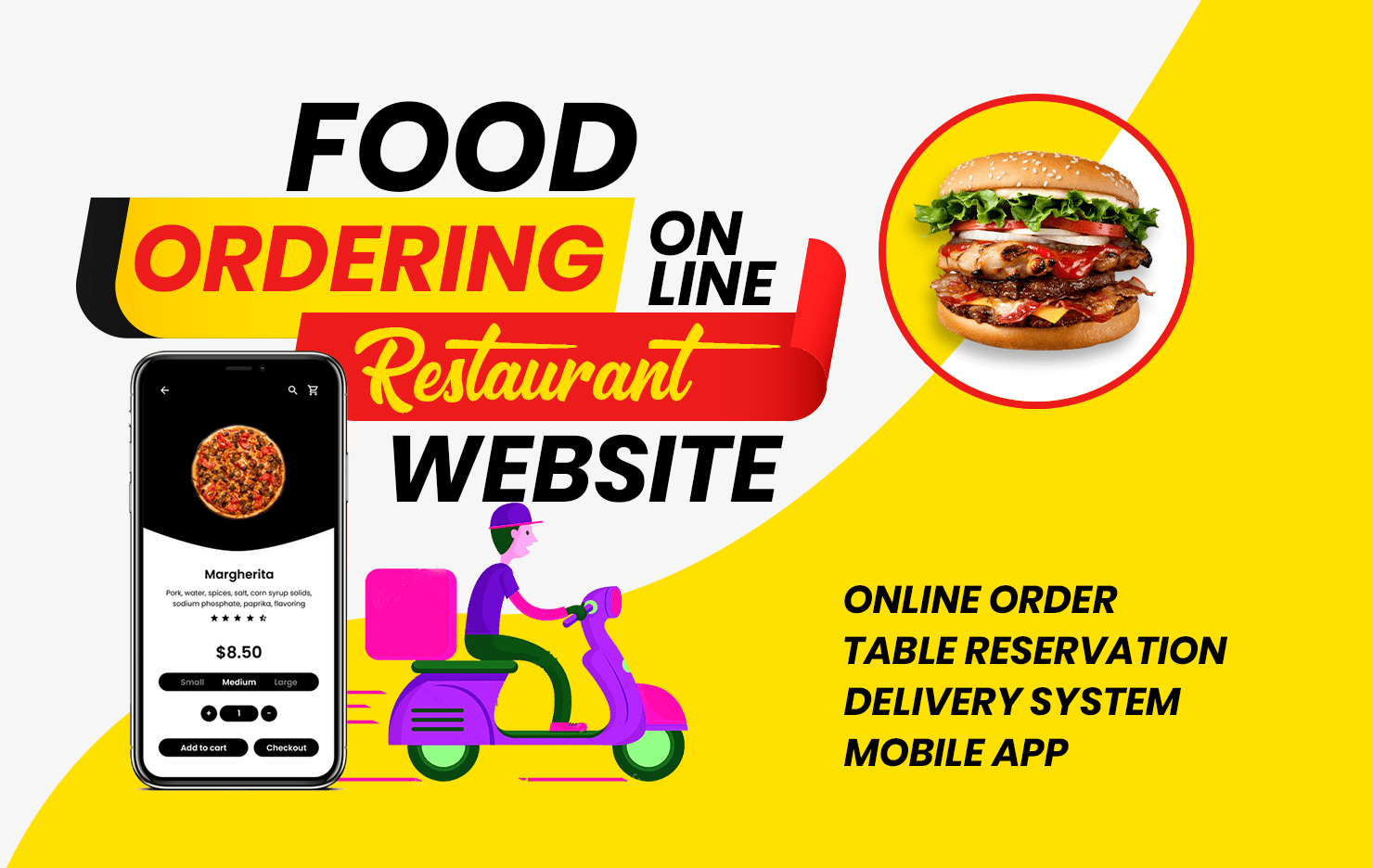 I will do online restaurant food ordering system with table booking reservation webshop