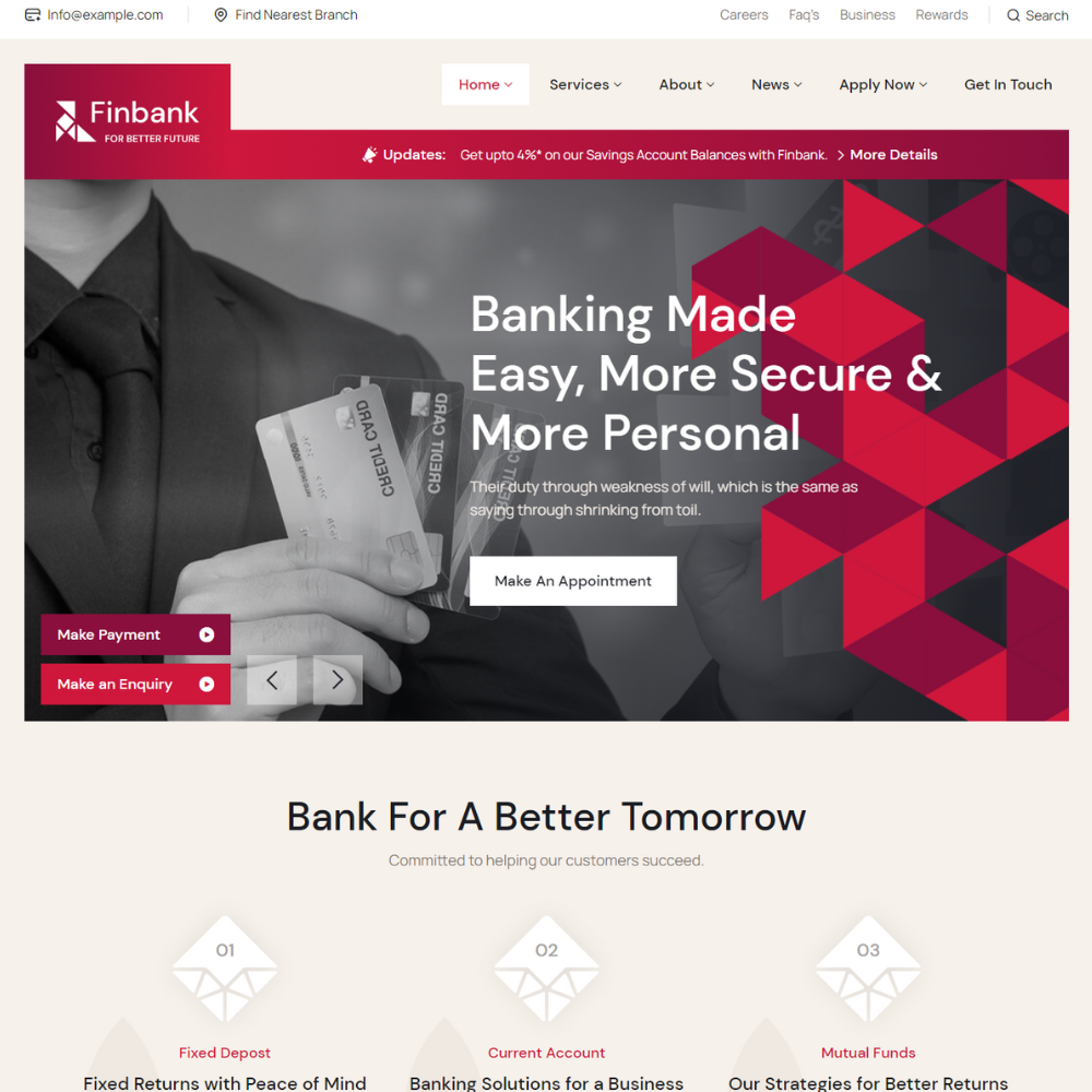 Loan Company and Online Banking Website