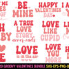 Awesome Valentine’s Day SVG Bundle I Valentines Day Stickers Bundle। Retro Valentines SVG