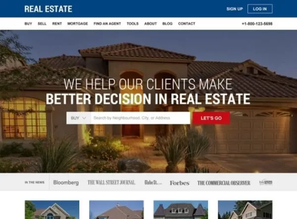 Real Estate Business Website Design